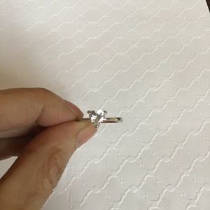 Heart-Shaped Silver Ring